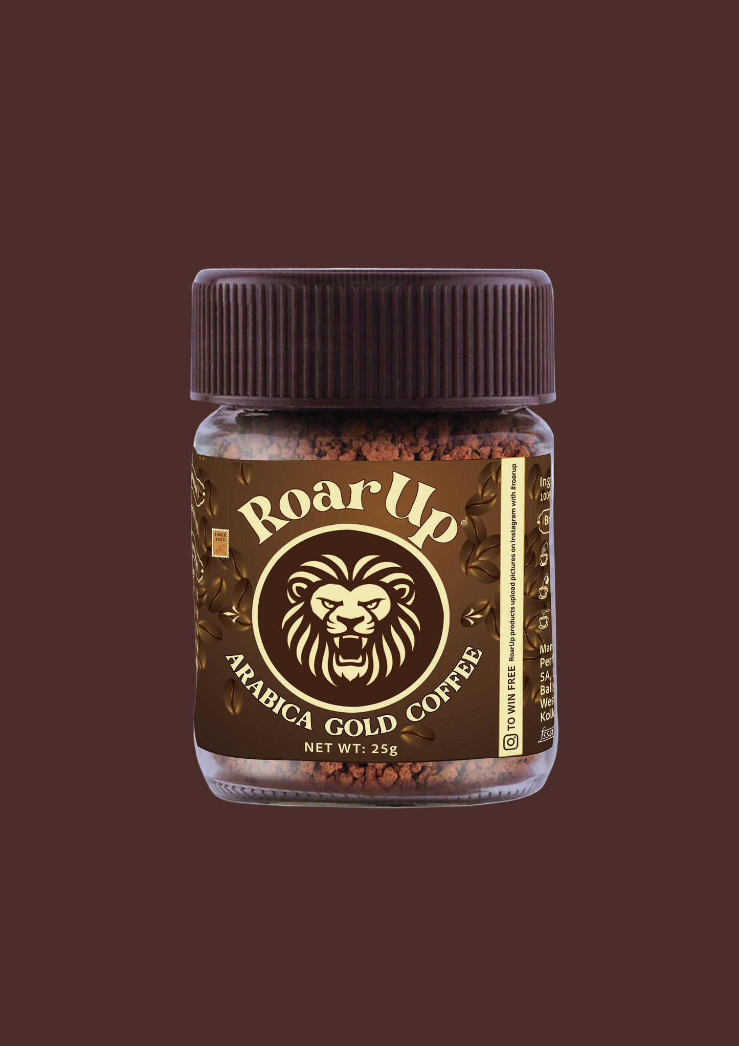 25gm Jar – 100% Pure Freeze-Dried Arabica Coffee