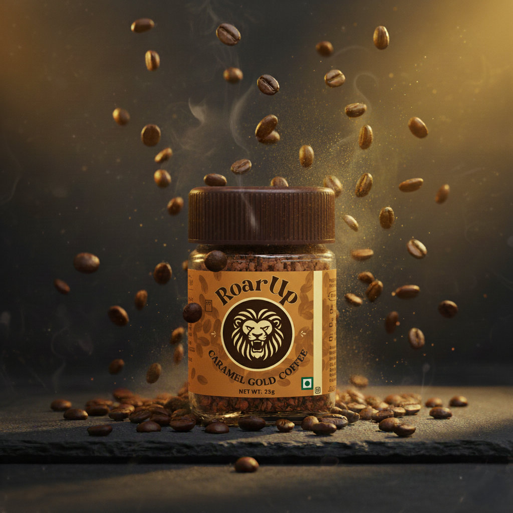 25gm Jar – 100% Pure Freeze-Dried Arabica Caramel Flavoured Coffee