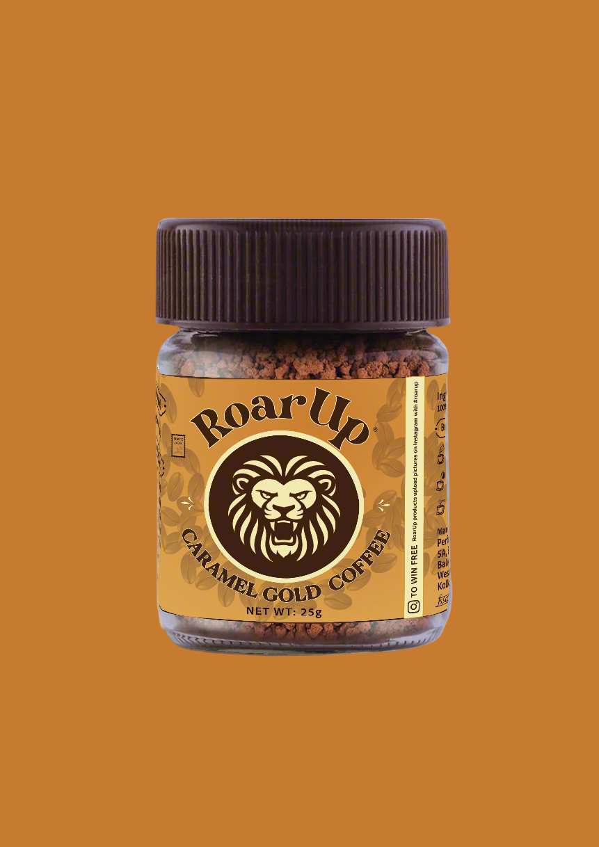 25gm Jar – 100% Pure Freeze-Dried Arabica Caramel Flavoured Coffee