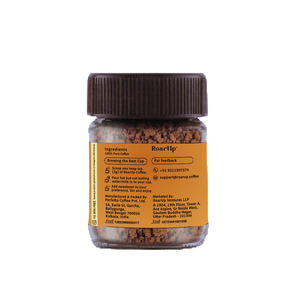 25gm Jar – 100% Pure Freeze-Dried Arabica Caramel Flavoured Coffee