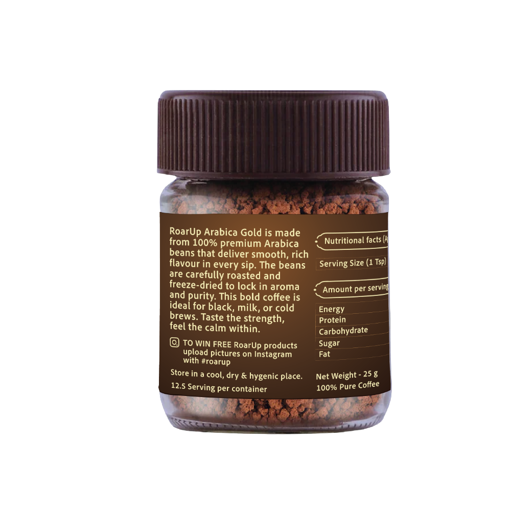 25gm Jar – 100% Pure Freeze-Dried Arabica Coffee