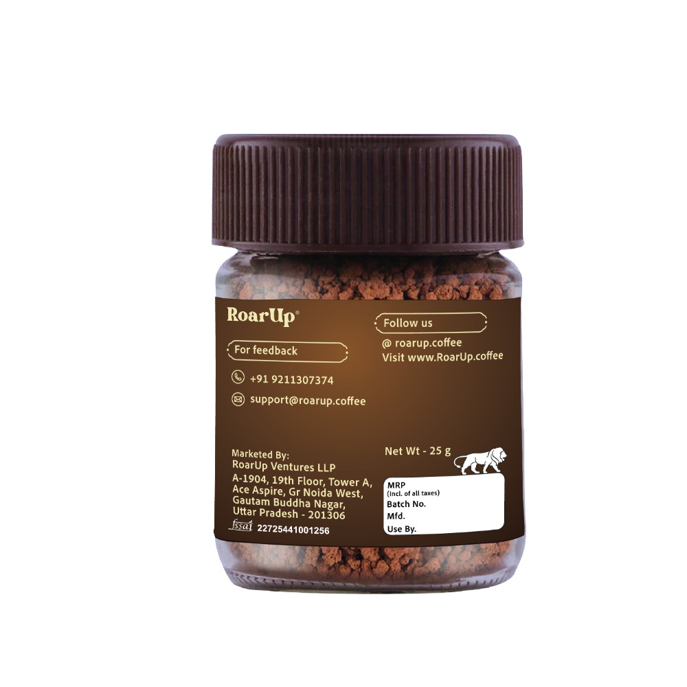 25gm Jar – 100% Pure Freeze-Dried Arabica Coffee