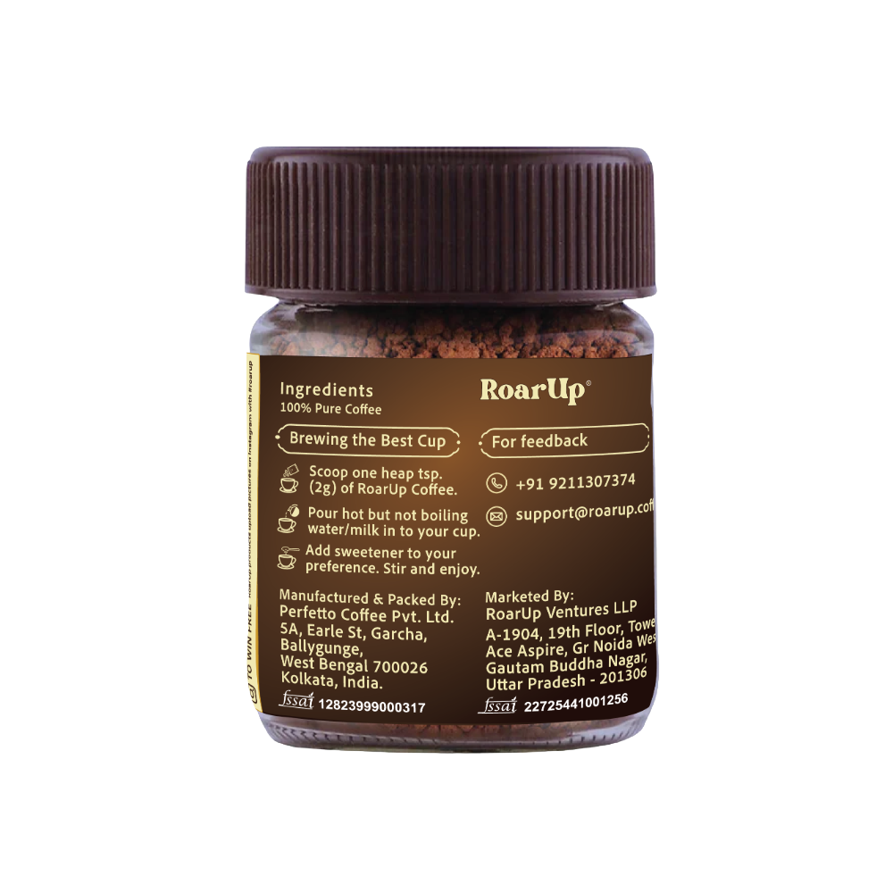 25gm Jar – 100% Pure Freeze-Dried Arabica Coffee