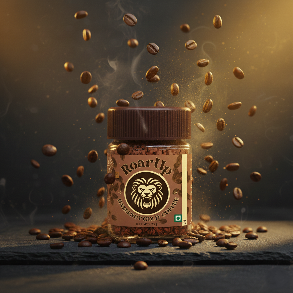 25gm Jar – 100% Pure Freeze-Dried Arabica Hazelnut Flavoured Coffee
