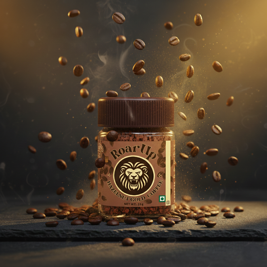 25gm Jar – 100% Pure Freeze-Dried Arabica Hazelnut Flavoured Coffee