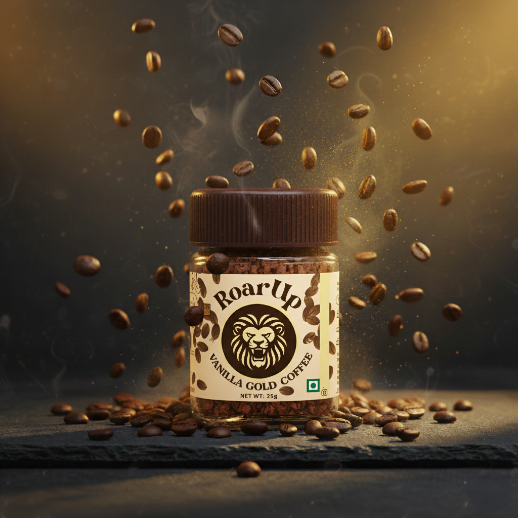 25gm Jar – 100% Pure Freeze-Dried Arabica Vanilla Flavoured Coffee