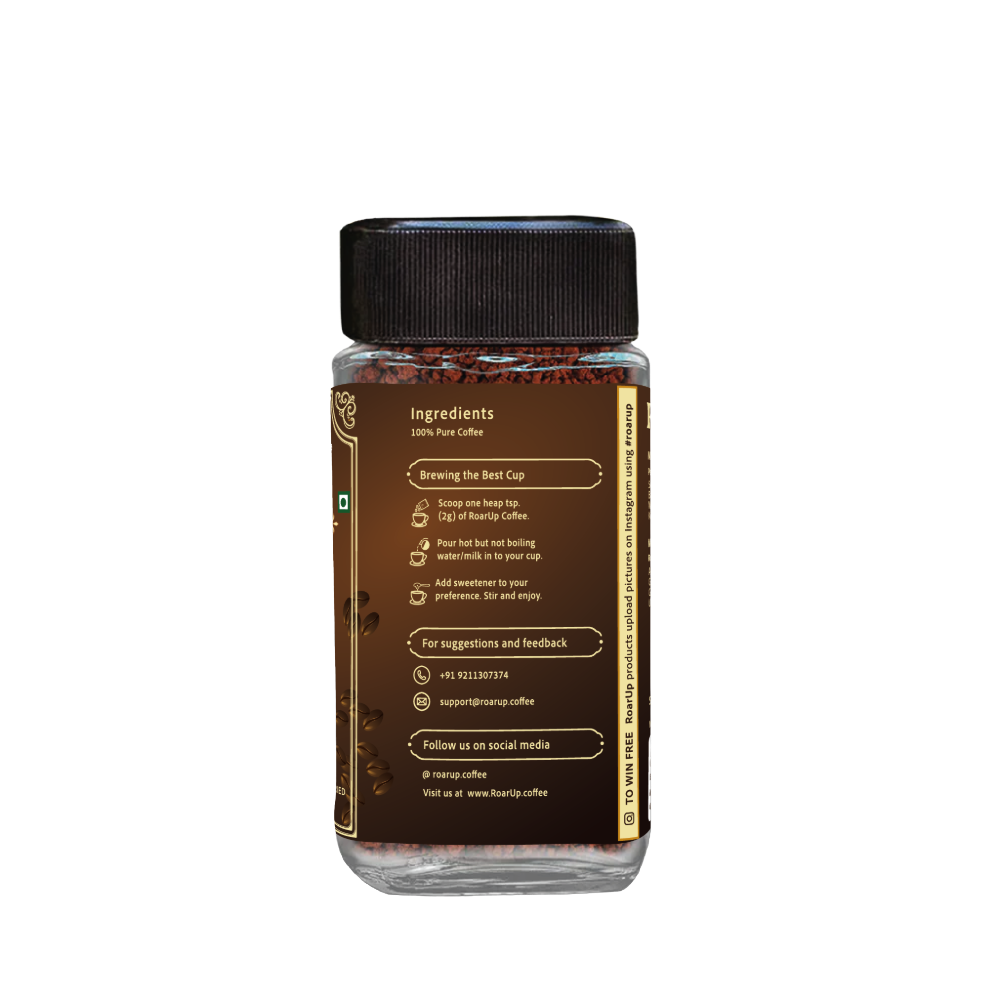 50gm Jar – 100% Pure Freeze-Dried Arabica Coffee